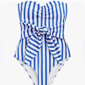 Blue and White Striped Women’s Swimsuit